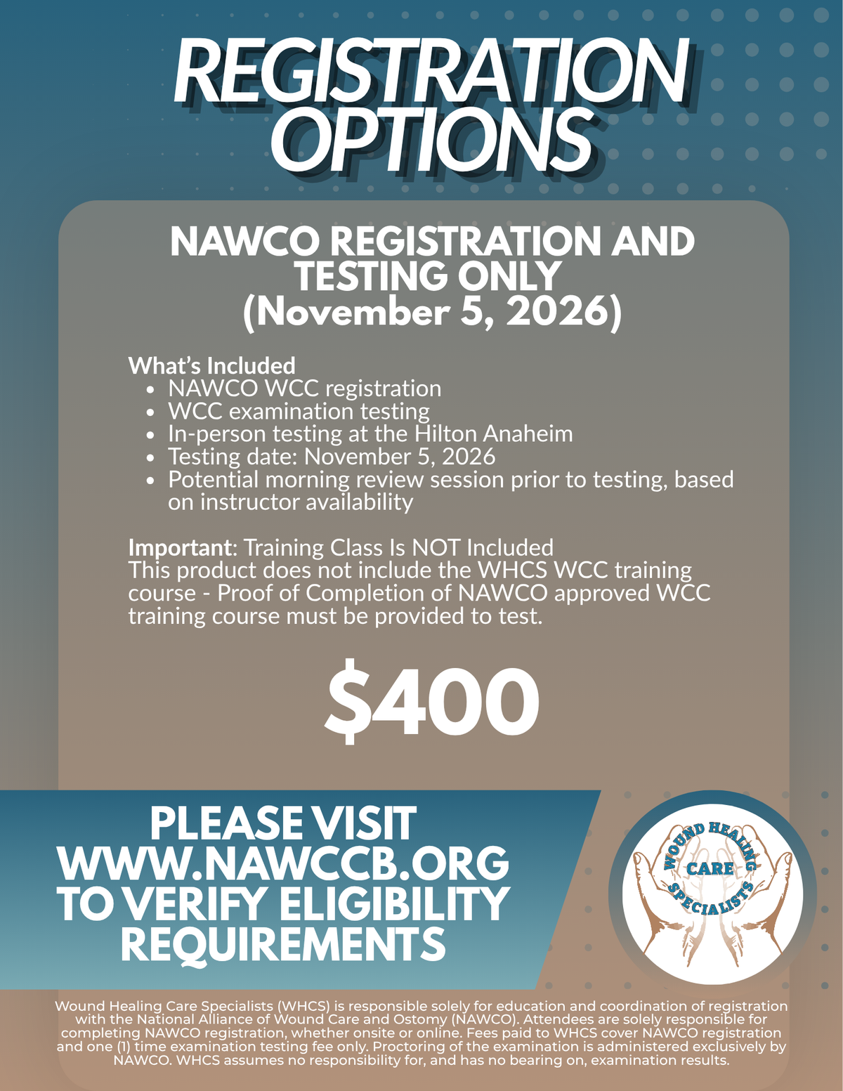 WCC TESTING ONLY